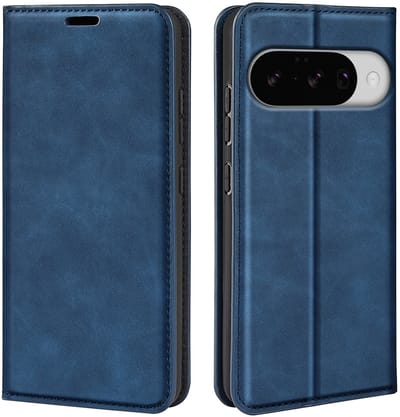 MobyDefend Hoesje - Geschikt voor Google Pixel 10 / Google Pixel 10 Pro - Luxe Wallet Bookcase (Magnetische Sluiting) - Blauw