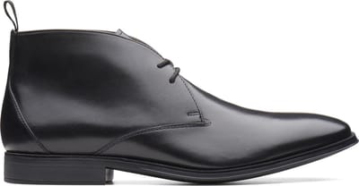 Clarks Gilman Mid Heren Veterschoenen - Black Leather - Maat 40