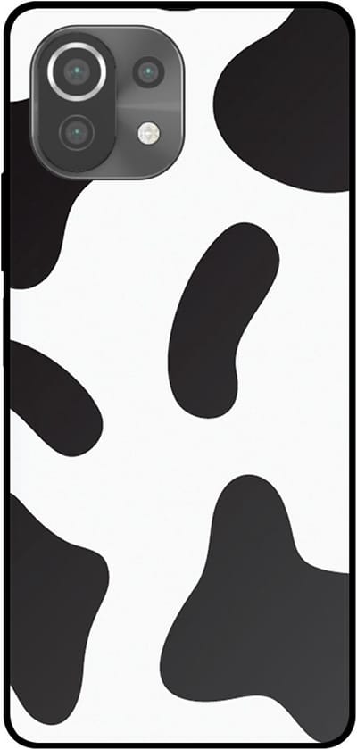 Smartphonica Telefoonhoesje Geschikt voor Xiaomi Mi 11 Lite met Koeienvlekken Opdruk - TPU Backcover Case With Cow Patches Design geschikt voor Xiaomi Mi 11 Lite