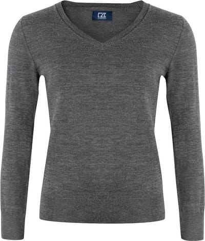 Cutter & Buck Vernon V-neck Dames 355433 - Antraciet Melange - M