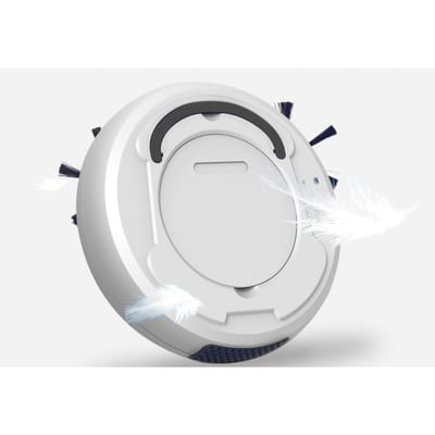 Aspirateur robot multifonction 3 en 1, faible bruit, aspiration puissante de 1 000 Pa, balayeuse automatique pour white
