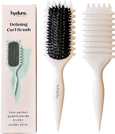 Hydure Define Brush Curl - Krullen Borstel - Haarborstel voor Krullend Haar - Curl Brush - Curl Defining Brush - Grijs