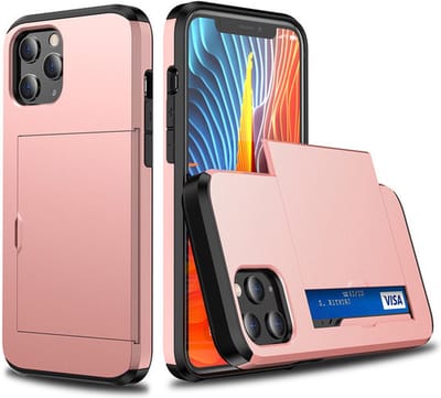 Hoesje geschikt voor iPhone 8 - Backcover - Hardcase - Pasjeshouder - Portemonnee - Shockproof - TPU - Rose Goud