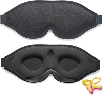 ApexArte® Oogmasker Slaap - Slaapmasker Vrouwen & Mannen - Extra Zacht - Zwart