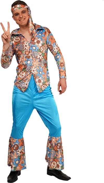 Hippie kostuum heren - Hippie kleding - Hippie outfit - Carnavalskleding - Carnaval kostuum - Heren - Maat L