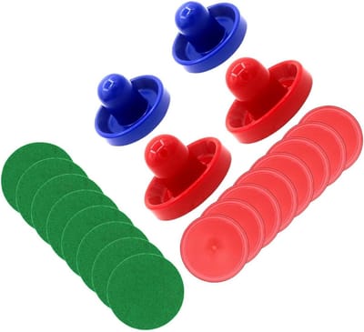 Airhockey Paddles - Pucks en Pushers - Indoor Familietijd - Milieuvriendelijk Materiaal - 96 cm - Blauw Zwart