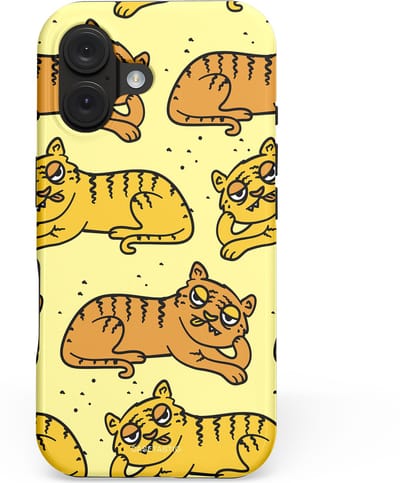 Casetastic hoesje geschikt voor Apple iPhone 16 - MagSafe - Dubbellaagse bescherming - Tijger dromen - Fashion Case - Crème Goud Olijfgroen