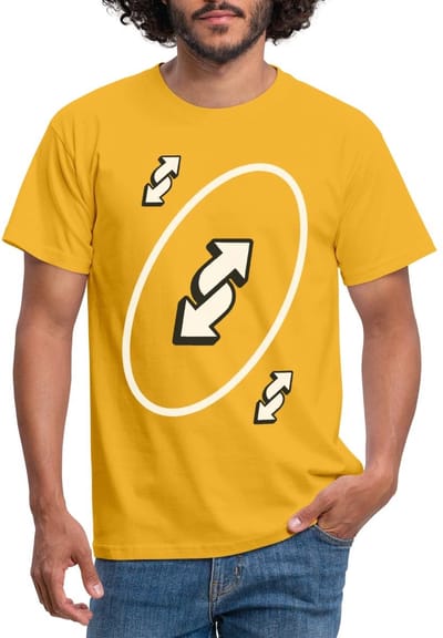 UNO Reverse Kaart Kostuum T-Shirt Heren