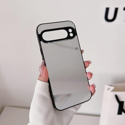 Luxe Make-UP Spiegel Telefoonhoesje Voor Google Pixel 10 9 8 7 6 Pro XL 9A 8A 7A 6A Schokbestendig Zwarte Rand Mode Spiegel Achterkant For Pixel 9