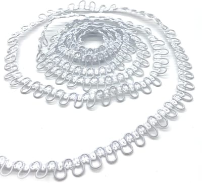 Elastic Buttonhole Knitted Rope 4.5 Meter - Dames Kraag Elastische Gesp, Kantdecoratie voor Knopen (Wit)