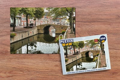 Puzzel Brug over een gracht in Harlingen in Friesland - Legpuzzel - Puzzel 500 stukjes