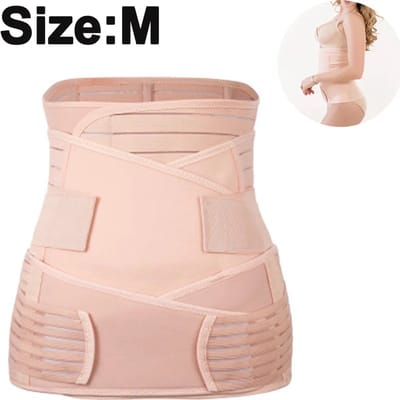 3-in-1 set voor herstel na de bevalling - Steunband voor zwangerschap en kraamperiode - Corrigerende tailleband voor dames - Shapewear band, maat M