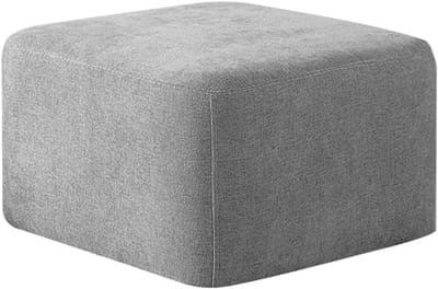 Voetenbank - Zitzak Kruk - Ontspannen Zitten - Massief Houten Structuur - 46 x 30 cm - Grijs