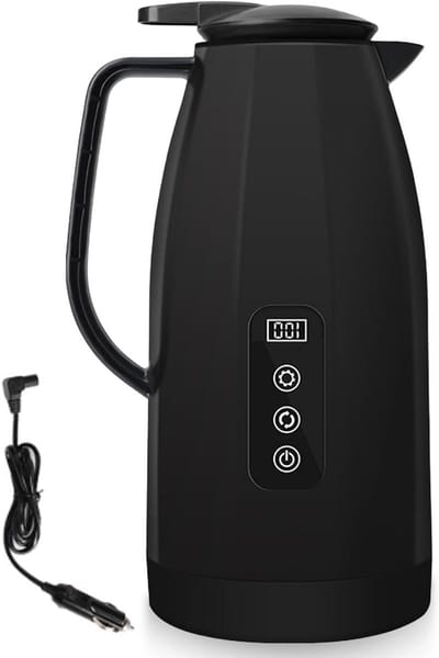Autowaterkoker - Mobiele dispenser - Heet water onderweg - Intelligente temperatuurregeling - 12 Liter - Zwart