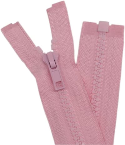 2 Stuks Deelbare Ritssluiting 70 cm - Sterke Kunststof Rits (5mm) - Roze