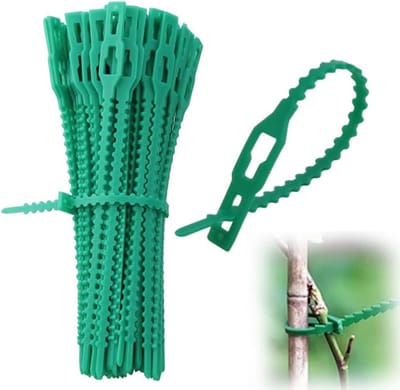 Set van 100 PVC Vellen van 20 cm, Groene PVC Gecoate Stalen Draad Kabelbinders voor Planten, Bloemen en Verpakkingen