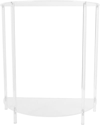 Acryl bijzettafel - Ronde tafel - Opbergen en decoreren - Dubbellaags ontwerp - 45x41x18 cm - Transparant