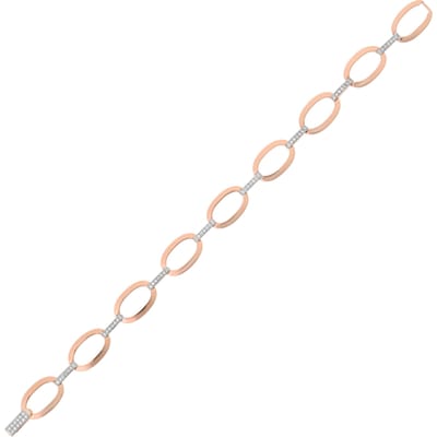 Orphelia ZA-7210 - Armband tweekleurige links - 925 Zilver - Cubic Zirconia - 18 cm