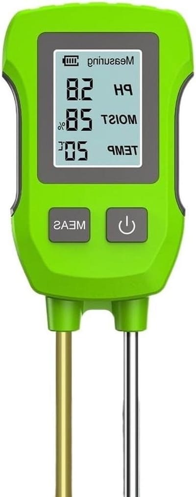 Digitale Bodemtester - PH Vochtigheid Meter - Planten Verzorgen - 3-in-1 Meting - LCD Achtergrondverlichting - Groen