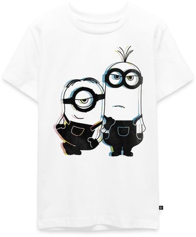 Minions Stuart En Kevin Glitch Premium T-Shirt Tiener