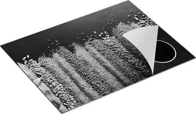 Chefcare Inductie Beschermer Kruiden in Verschillende Kleuren - Zwart Wit - 70x50 cm - Afdekplaat Inductie - Kookplaat Beschermer - Inductie Mat
