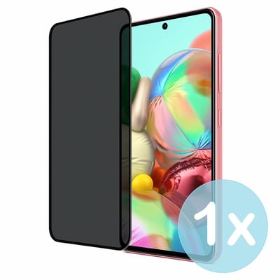 Privacy Screenprotector Geschikt voor Samsung Galaxy A71 – Anti-Gluren – Krasbestendig Gehard Glas 9H – Volledige Dekking – FuturiQ