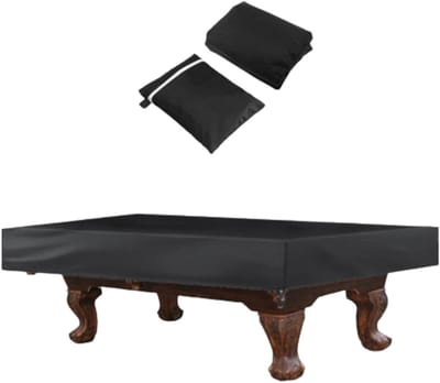Biljarttafelhoes - Snookertafelkleed - Tafel Beschermen - Waterdicht Oxford Stof - 8 voet - Zwart