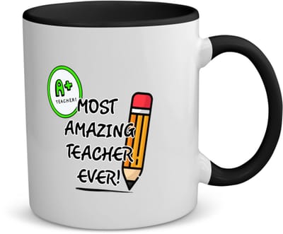 Akyol - docent cadeau - koffiemok - theemok - zwart - Docent - meester en juffen cadeau - collega - onderwijs - verjaardagscadeau - verjaardag - cadeau - afscheidscadeau - geschenk - leuke cadeau - kado - gift - juffendag - meesterdag - 350 ML inhoud