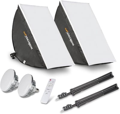 2 x Softbox Verlichtingsset 40 x 60 cm met Bi Color LED en Statief voor Professionele Foto- en Video-opnames