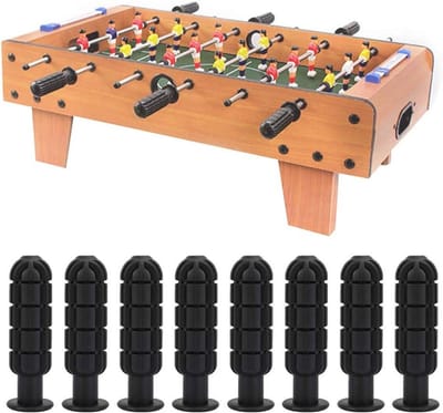 Tafelvoetbal Handvatten - Foosball Handgrepen - Kinderen Spelen - Antislip Tandontwerp - 8 Stuks Pak - Zwart