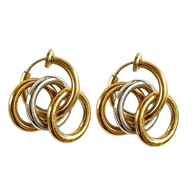 Fake oorringen- 12 mm-Goudkleurig- Geen gaatjes- Charme Bijoux