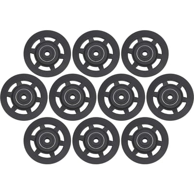 Set van 10 stuks 95MM Universeel Nylon Lager Katrolwiel Vervanging Gym Fitnessapparatuur black