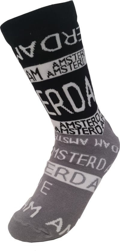 Robin Ruth - Amsterdam - Zwart/Grijs - Dames sok - Maat 36-42