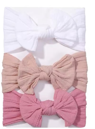 Baby haarbandjes met strik - dreumes - haaraccessoires - meisje - zomer - nude - schattige - haar