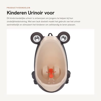 Dailygoods- Urinoir Kinderen - Zindelijkheidstraining - Wandmontage - Kunststof - Met Zuignap - Leuk Doelwit - Kinderen Toilet
