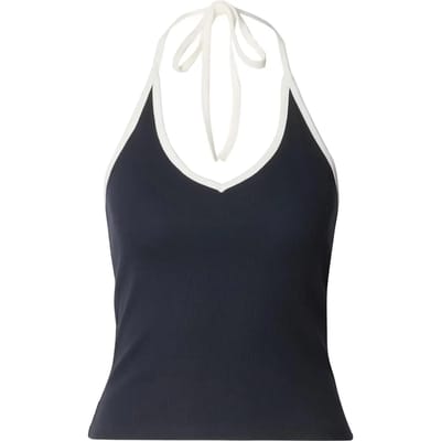 Urban Classics - Contrast Piping Neckholder Mouwloze top - XS - Donkerblauw