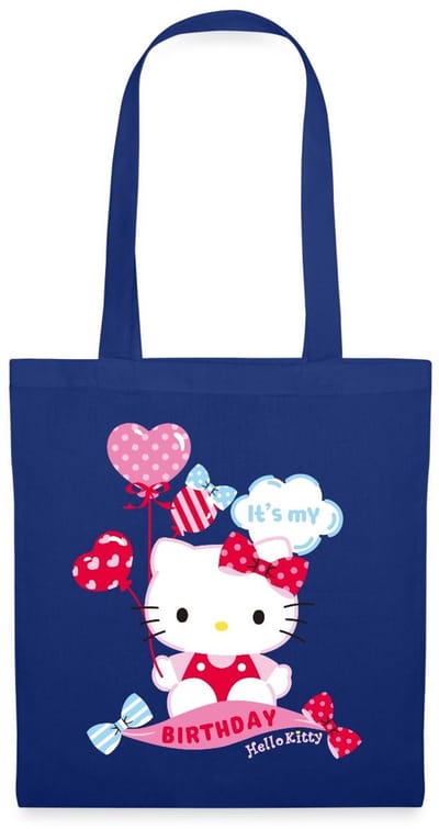 Hello Kitty Met Ballonnen Jarig Ontwerp Tas Van Stof Schoudertas