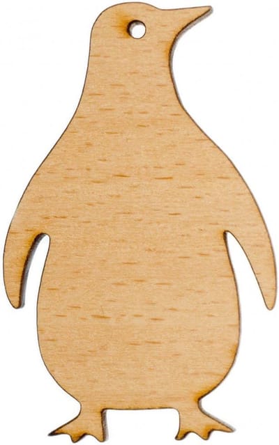 Pinguïn Broche Pol Vogel IJsvogel Antarctica Zuidpool Hout - Handgemaakte Modesieraden I Reversspeld Button Pins
