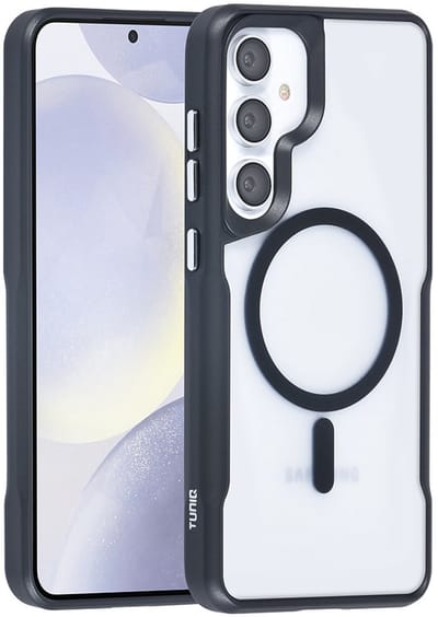 TUNIQ telefoonhoesje voor Samsung Galaxy S24 Plus - MagSafe siliconen backcover - Zwart