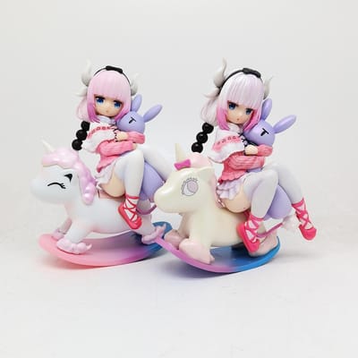 Schattige Kobayashi-san chi no Maid Dragon Figuur Kanna Kamui Schommelpaard Anime Meisje PVC Actiefiguur Speelgoed Collectie Model Pop No Retail Box gray