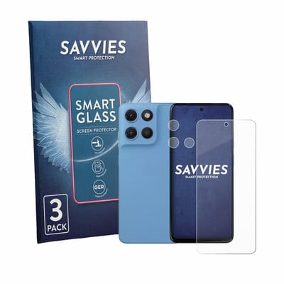 3 Stuks Savvies Screenprotector - geschikt voor Motorola Moto G17 Power (Voor+Camera) - beschermfolie glas transparant