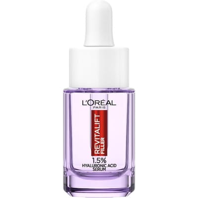 L'Oréal Paris Revitalift Filler Serum, 1.5% Pure Hyaluronic Acid, High Molecular and Micro Hyaluronic acid, Replumping and Hydrating, 15ml