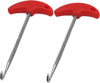 Veterspanners Set - Schoen Haken - Schaatsen Strikken - Gelijktijdige Aanpassing - 2 Stuks - Rood