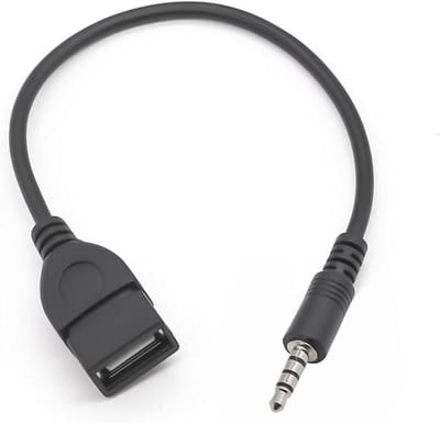 AUX naar USB Type A Adapter Kabel voor Auto 15cm