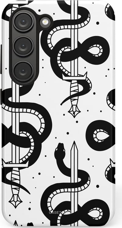 Casetastic Hoesje Geschikt voor Samsung S23 - Stijlvolle Beschermende Duo-layer Case - Sluipzwaard