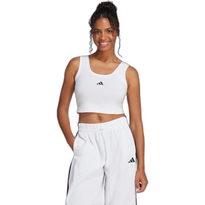 Adidas Sportswear Essentials Small Logo Katoenen Lifestyle Tanktop - Dames - Wit