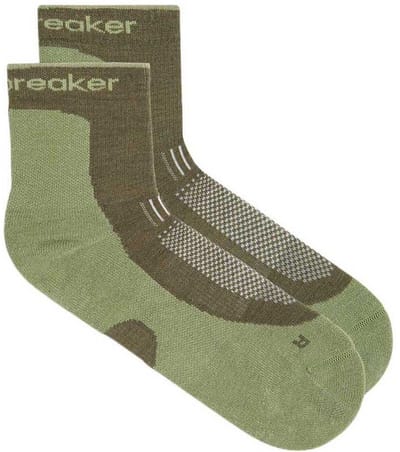Icebreaker Heren Wandel Quartersokken Light Cushion Groen