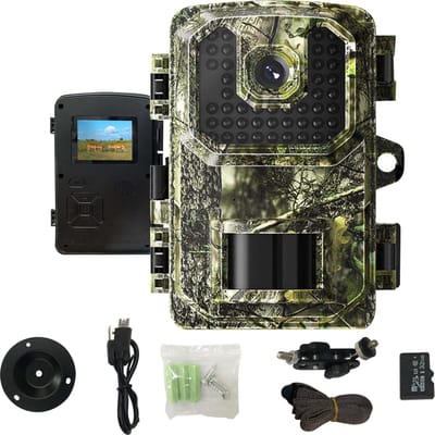 Professionele WildCamera met Nachtzicht Grenect - Wildcamera Voor Buiten – 32GB SD kaart
