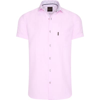 Cappuccino Italia - Heren Overhemden Short Sleeve Blouse Roze - Roze - Maat S