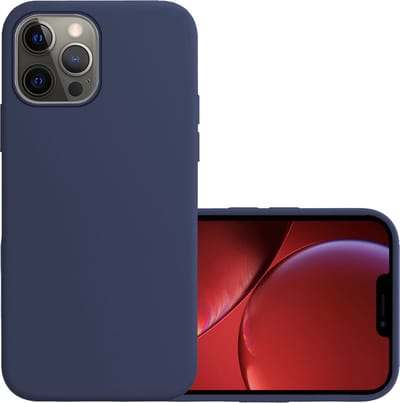 Hoesje - Geschikt voor Apple iPhone 14 Pro - Sterk & Shockproof - Hoes Cover - Siliconen Case - Donkerblauw